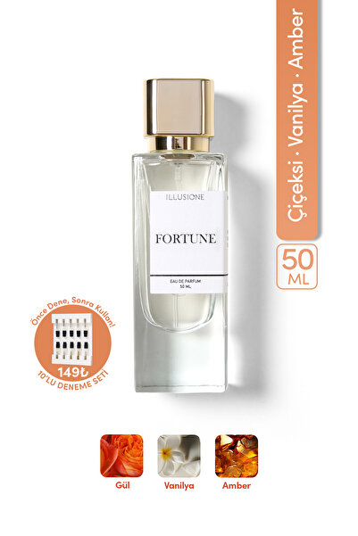 ILLUSIONE FRAGRANCE Fortune Edp Kadın Parfüm 50ml | Vanilya-Çiçeksi-Amber | N...