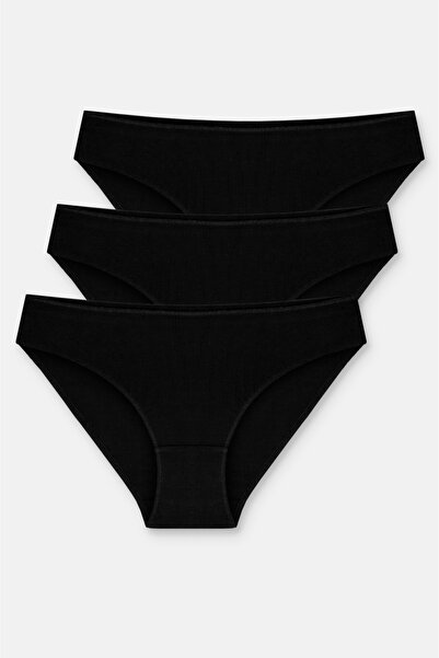 SUWEN 3'lü Pamuklu Basic Normal Bel Slip Külot