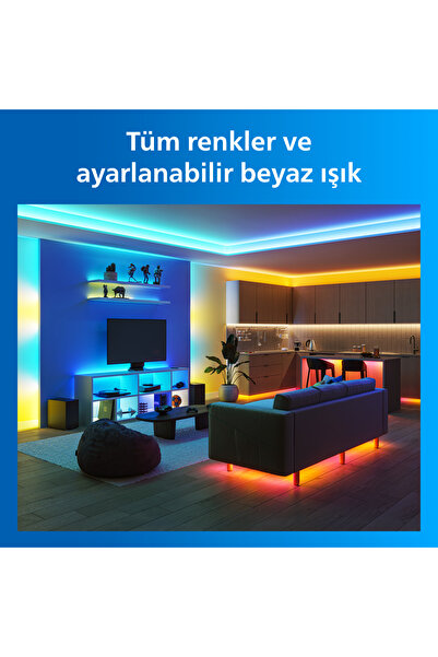 Philips Smart Lighting RGBICWW LED Şerit 5 m (Type-C) - Google Home, Alexa, HomeKit ve Matter uyumlu