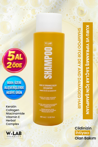 W-Lab Cosmetics Shampoo for Dry and Damaged Hair 400 ml