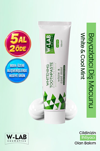 W-Lab Cosmetics Beyazlatıcı Diş Macunu 100 ML Çay,Kahve ve Sigara Lekesi Karş...