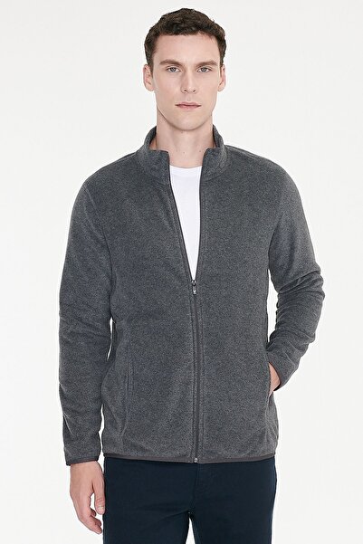 AC&Co / Altınyıldız Classics Men's Anthracite-melange Anti-pilling Non-pillin...