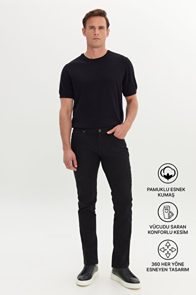 AC&Co / Altınyıldız Classics Schwarze 360-Grad-Alle-Richtungs-Stretch-Schlank...