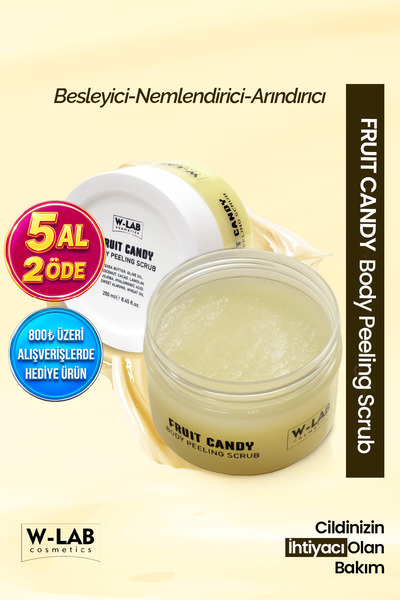 W-Lab Cosmetics Fruit Candy Body Peeling Scrub 250 Ml Besleyici Nemlendirici ...