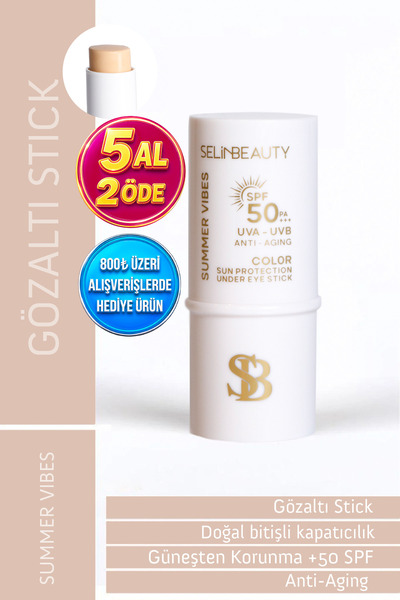 SELİNBEAUTY SPF50 Color Sunscreen Under Eye Stick - 6 gr