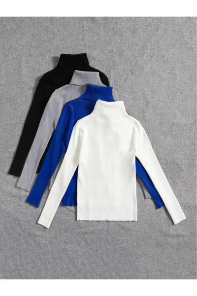 Trendy Mall Turtleneck Sweater 4-Piece Ready Pack Seasonal Savior Piece Cotto...