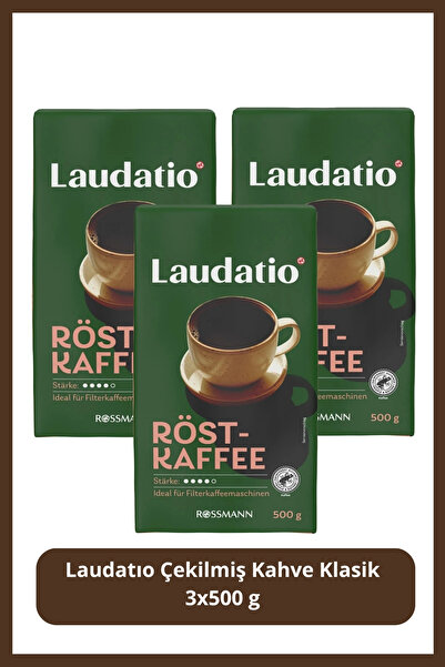 Laudatio Çekilmiş Kahve Klasik 500 gr X3 Adet