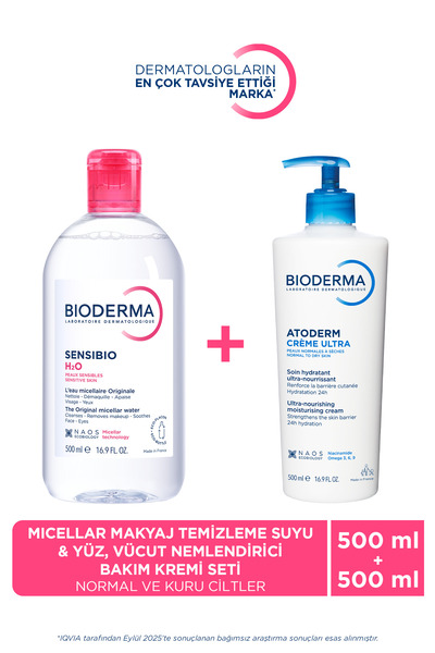 Bioderma Atoderm Creme Ultra 500 ml Sensibio H2o 500 ml
