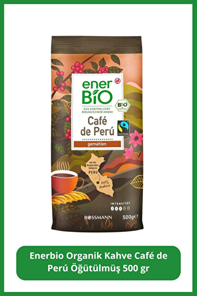enerBio Café De Perú Organik Kavrulmuş Ve Öğütülmüş Kahve 500 gr