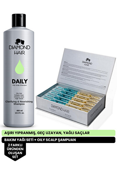 DIAMOND HAIR Yağlı Saçlar Için Şampuan Ve Saç Bakım Seti Fırsat Paketi - Saç ...