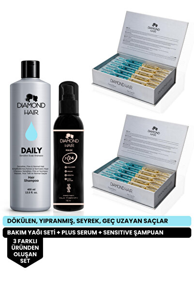 DIAMOND HAIR 2 Adet Daimond Hair Hassas Şampuan Saç Kremi Maskesi