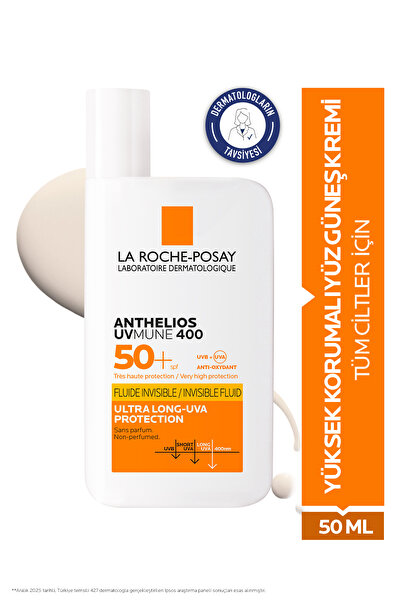La Roche Posay Anthelios Uvmune 400 Invisible Fluid Tüm Cilt Tipleri İçin Yük...
