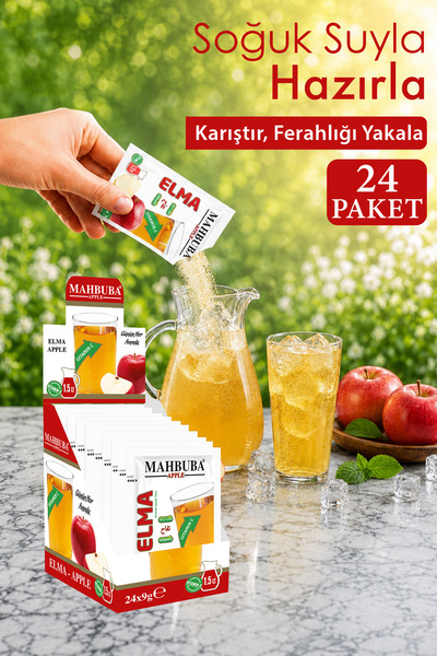 Mahbuba Elma Aromalı Soğuk Toz Içecek 24x9gr
