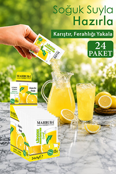 Mahbuba Limon Aromalı Soğuk Toz Içecek 24x9gr