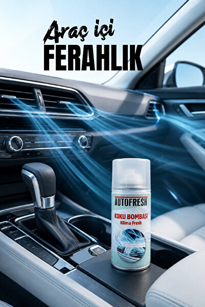 AutoFresh Koku Bombası Klima Fresh Klima Temizleyici Kötü Koku Giderici Sprey Amber Esanslı 150 ML