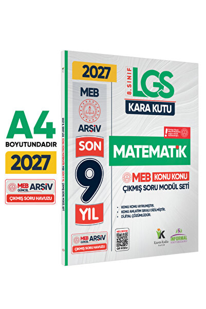 Karakutu Yayınları 2027 LGS 8.Sınıf MATEMATİK Karakutu MEB Çıkmış Soru Modülü...