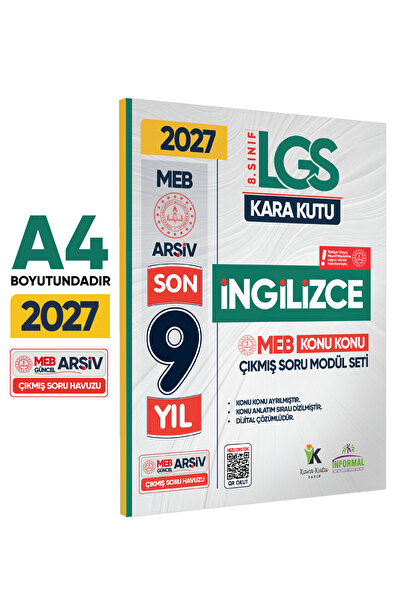Karakutu Yayınları 2027 LGS 8.Sınıf İNGİLİZCE Karakutu MEB Çıkmış Soru Modülü...