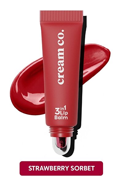 Cream Co. Nemlendirici Parlatıcı 3in1 Lip Balm | Dudak Bakım Strawberry Sorbe...