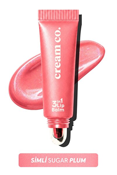Cream Co. Simli Nemlendirici Parlatıcı 3in1 Lip Balm | Dudak Bakım | Sugar Pl...