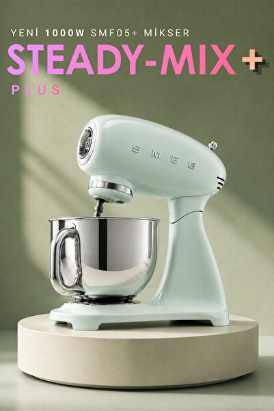 SMEG 50'lerin Tarzı Sabit Karışım ®   Plus 4,8L Pastel Yeşil SMF05+ Stand Mik...