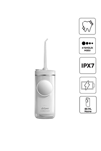Arzum AR5300 Sensible Touch Beyaz Şarjlı Ağız Duşu 920MAH IPX7 Suya Dayanıklı...