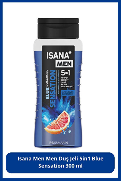 ISANA MEN Duş Jeli 5in1 Blue Sensation 300 ml