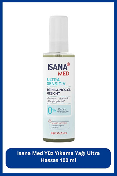 ISANA Med Yüz Yıkama Yağı Ultra Hassas 100 ml