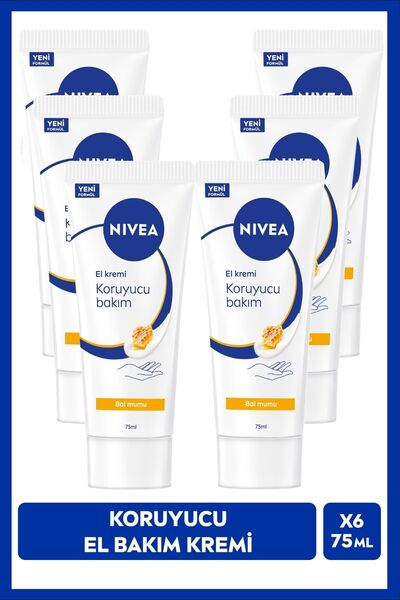 NIVEA Koruyucu El Bakım Kremi Bal Mumu 75ml, Nemlendirici, Yağlı His Bırakmaz...