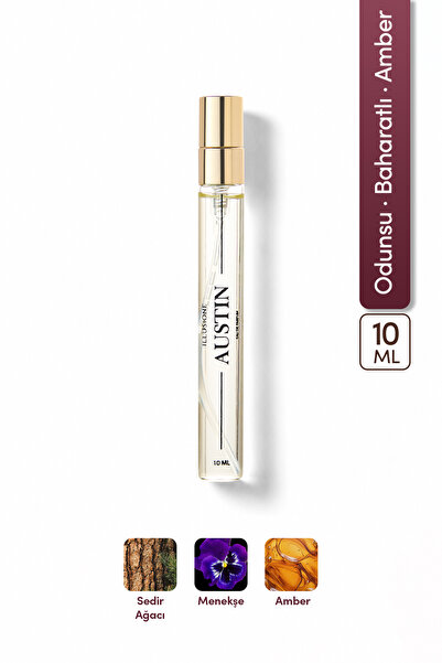 ILLUSIONE FRAGRANCE Austin Edp Erkek Seyahat Boy Parfüm 10ml | Odunsu-baharat...