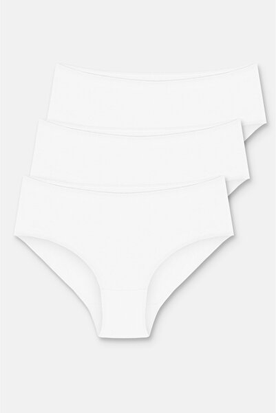 SUWEN 3'lü Pamuklu Basic Yüksek Bel Slip Külot