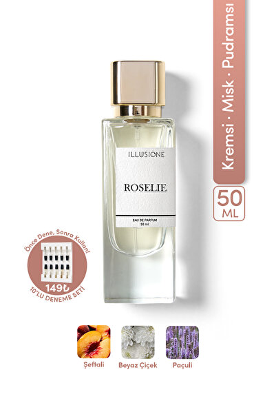 ILLUSIONE FRAGRANCE Roselie EDP Kadın Parfüm 50ml | Kremsi-Misk-Pudramsı | Şe...