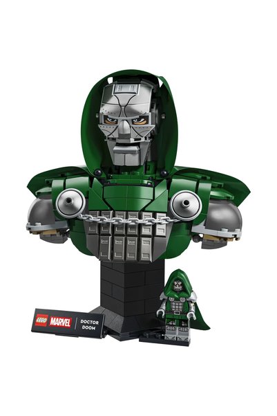 LEGO ® ǀ Marvel Doktor Doom Büstü 76345 - Yetişkinler için Dekoratif Model Yapım Seti (379 Parça)