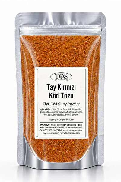 TOS The Organic Spices Tay Kırmızı Köri Tozu 100 gr Thai Red Curry Powder - P...