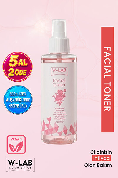 W-Lab Cosmetics Nurten Facial Toner 150 ml Arındırıcı, Nemlendirici ve Gözene...