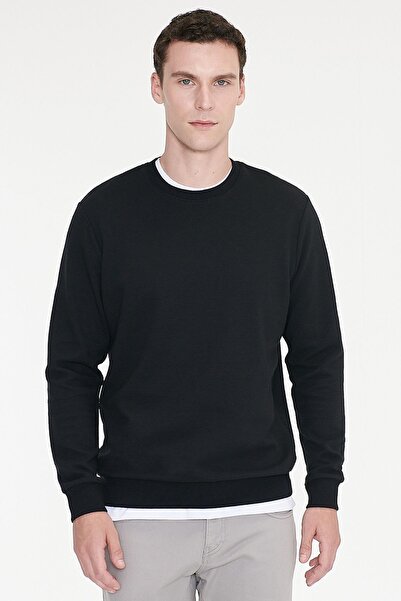 AC&Co / Altınyıldız Classics Men's Black 2 Thread Textured Warm Standard Fit ...