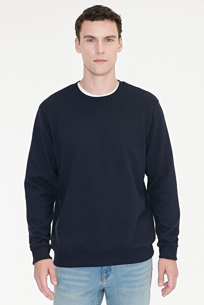 AC&Co / Altınyıldız Classics Men's Navy Blue 2 Thread Warm Textured Standard ...