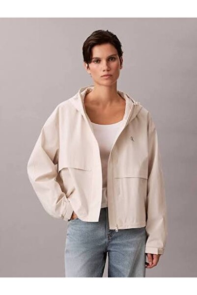 Calvin Klein Jachetă tehnică scurtă cu glugă, impermeabilă