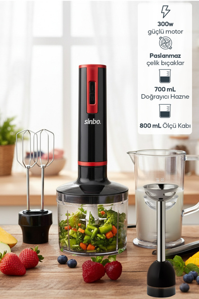 Sinbo SHB-3117 El Blender Seti 300 W