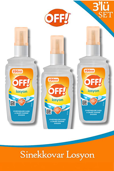 OFF ! Sinekkovar Losyon 100 ml x 3 Adet