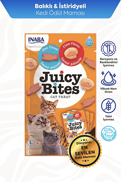 Ciao Juicy Bites Balıklı ve İstiridyeli Kedi Ödül Maması 3x11gr