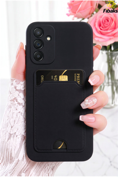 Fibaks Galaxy A34 5G Kılıf Kamera Korumalı Kartlıklı Cüzdanlı Kırmızı Tuşlu S...