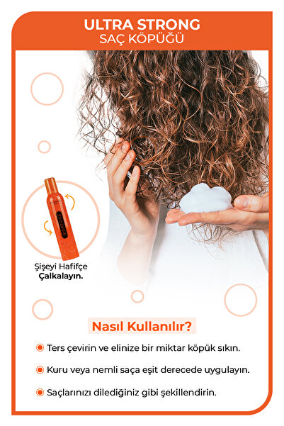 Morfose Saç Köpüğü Ultra Strong Turuncu