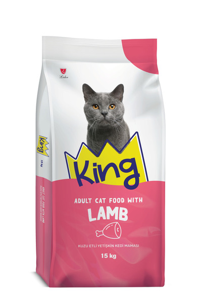 King Kuzu Etli Pirinçli Yetişkin Kedi Maması 15 Kg