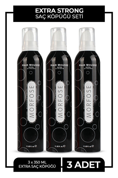 Morfose Extra Strong Saç Köpüğü 350 ml 3 Adet