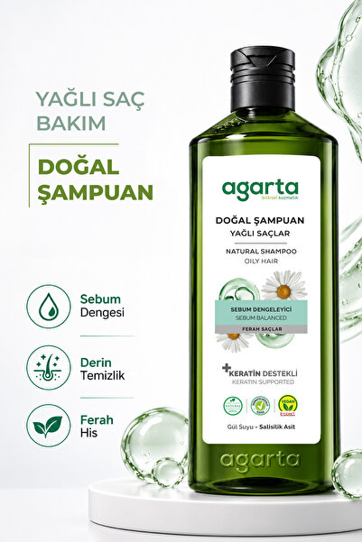 Agarta Yağlı Saçlar Için Arındırıcı Tuzsuz Şampuan 400 ml