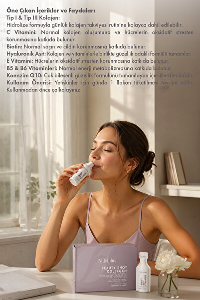 Farmasi Nutriplus Beauty Shot Collagen 12’li | Cilt Güzelliğini Destekleyen Kolajen Shot