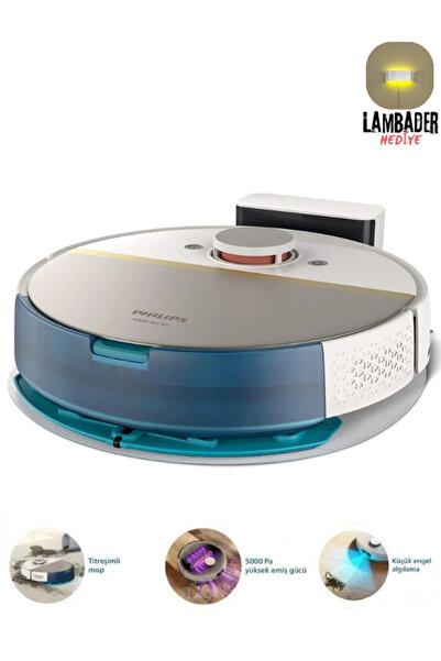 Philips Yeni 3ü 1 arada Islak, Kuru ve Moplu Temizlik Robotu, Li-Ion Pil, Tek...