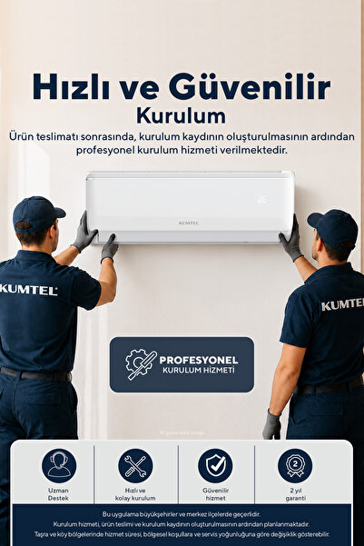 KUMTEL Matsu KMSAC-12 12.000 Btu A++ Inverter Duvar Tipi Split Klima (Montaj Dahil)