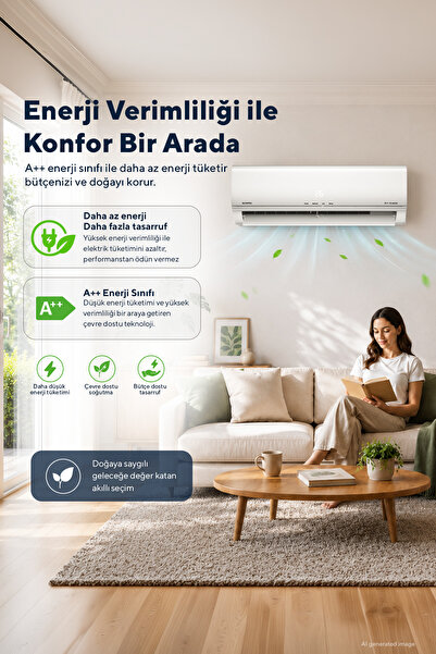KUMTEL Matsu KMSAC-18 18.000 BTU A++ Inverter Duvar Tipi Split Klima (Montaj Dahil)