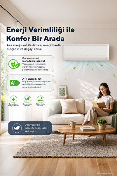 KUMTEL Matsu KMSAC-12 12.000 Btu A++ Inverter Duvar Tipi Split Klima (Montaj Dahil)